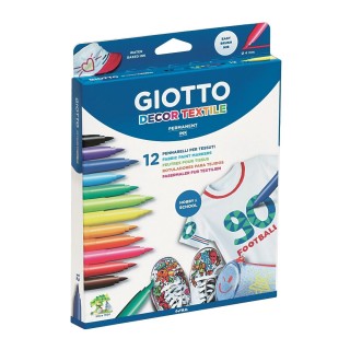 MARCADORES GIOTTO PARA TECIDO 12 CORES